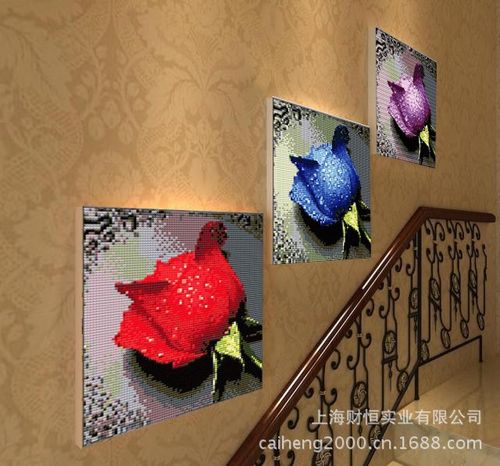 厂家直销 DIY 5D钻石画 滴水玫瑰绽放指尖，开启手工艺术新体验